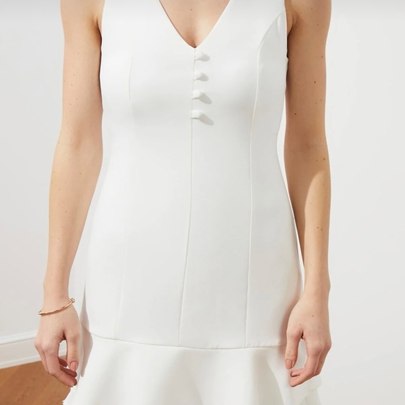 White mini dress size M never used - Picture 2 of 6